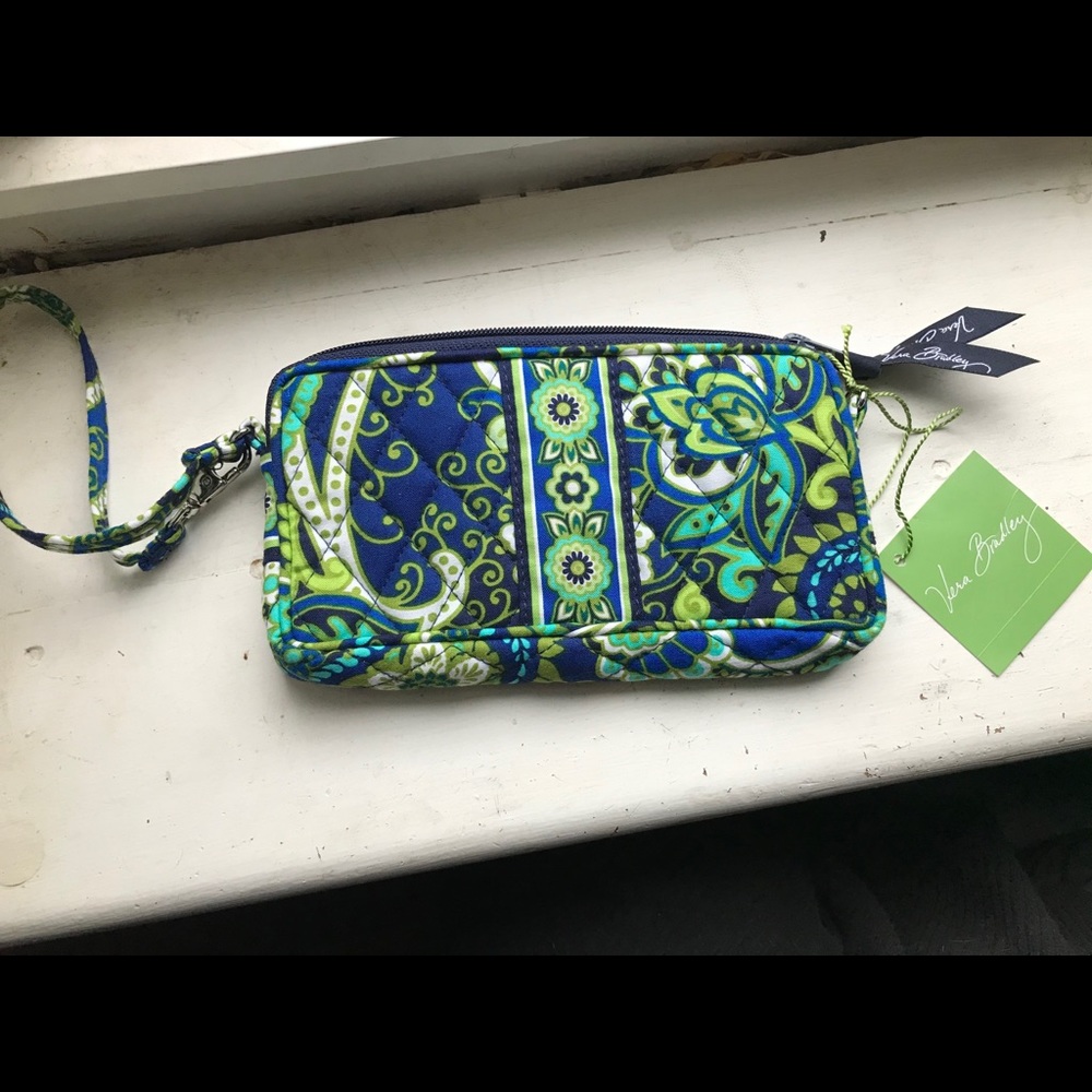 Vera Bradley Rhythm and Blues Wristlet.